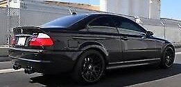 Unpainted Rear Boot Trunk lip spoiler for BMW E46 Sedan Coupe - Matte Black