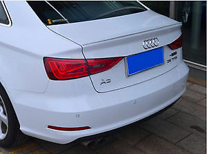 Boot Lip Spoiler for Audi A3 S3 8V 2014-2017 4WD Painted